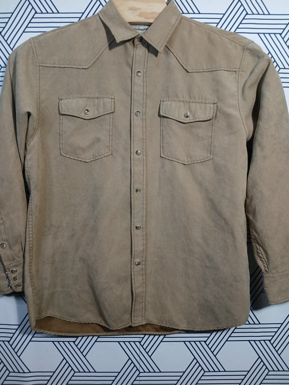 Bit & Bridle Crushed Velvet Western Shirt Snap Button Front Cowboy Rodeo